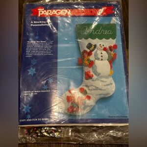 PARAGON Christmas Stocking Frolic In The Snow 6617 16 Inch Long NIB
